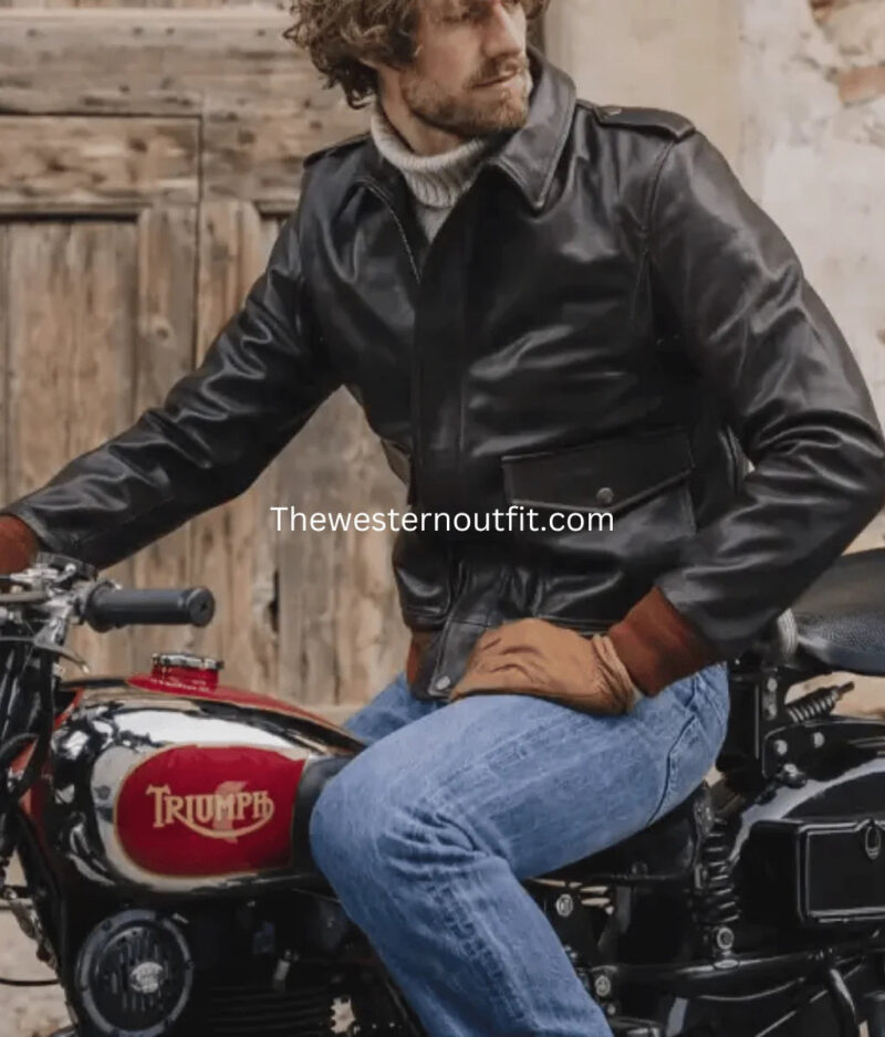 Men’s A-2 Leather Flight Brown Jacket Premium Quality