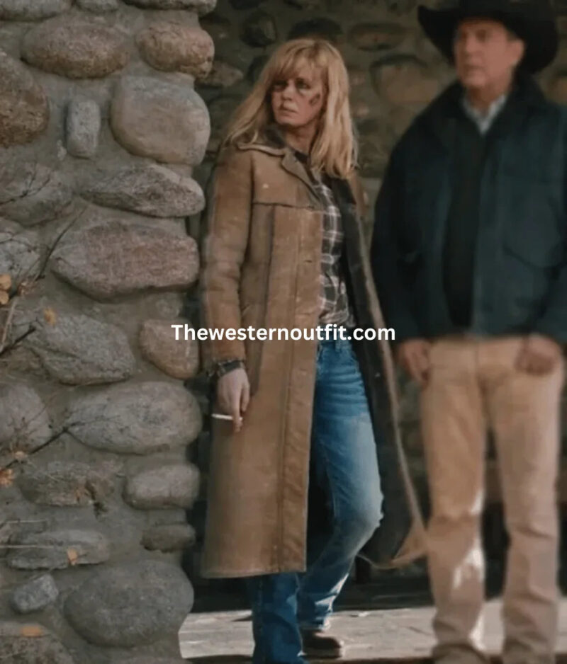 Beth Dutton Suede Leather Coat