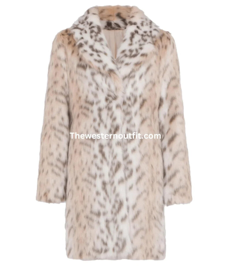 Beth Dutton White Leopard Fur Coat