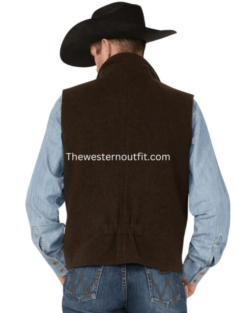 Brown Men’s Wool Rancher Vest