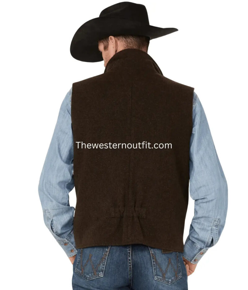 Brown Men’s Wool Rancher Vest
