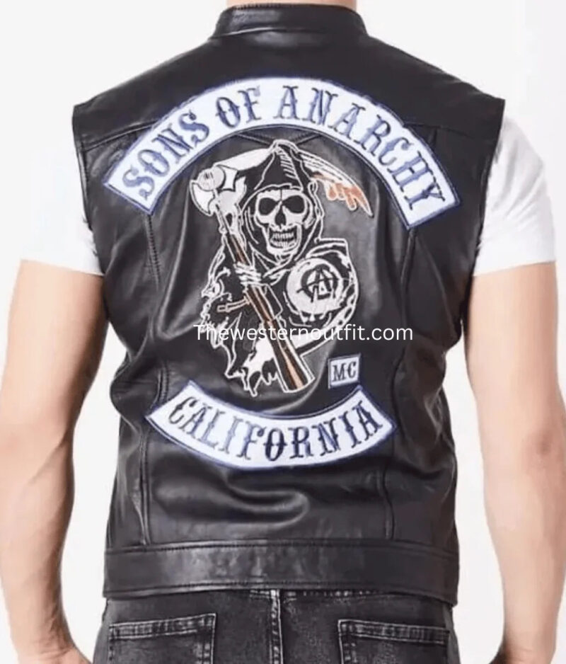 Charlie Hunnam Sons of Anarchy Black Vest