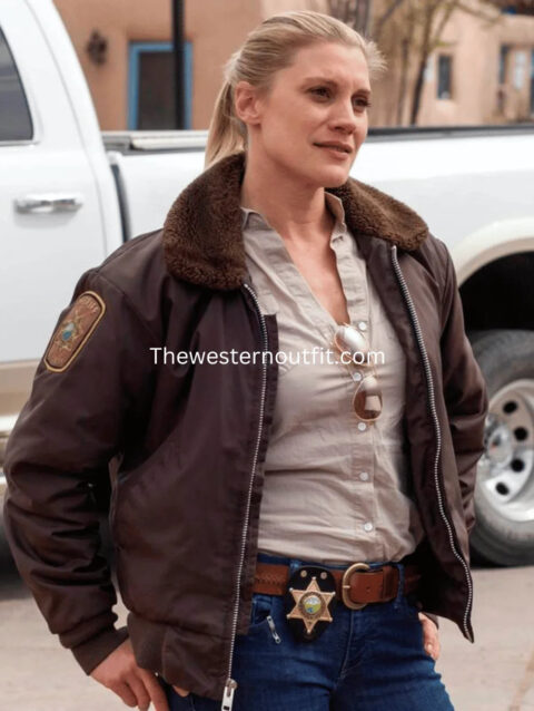 Classic Longmire Katee Sackhoff Shearling Jacket