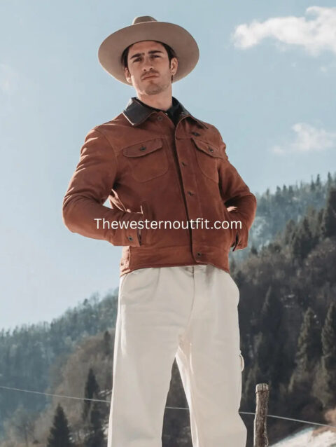 Gold Bison Leather Jacket