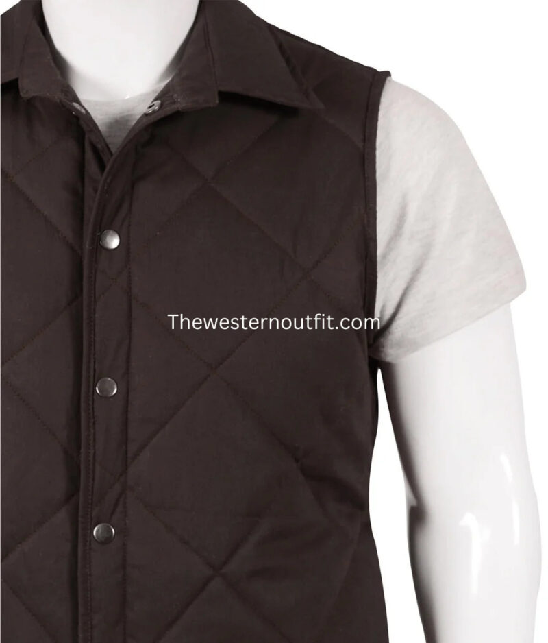 John Dutton Black Vest Yellowstone