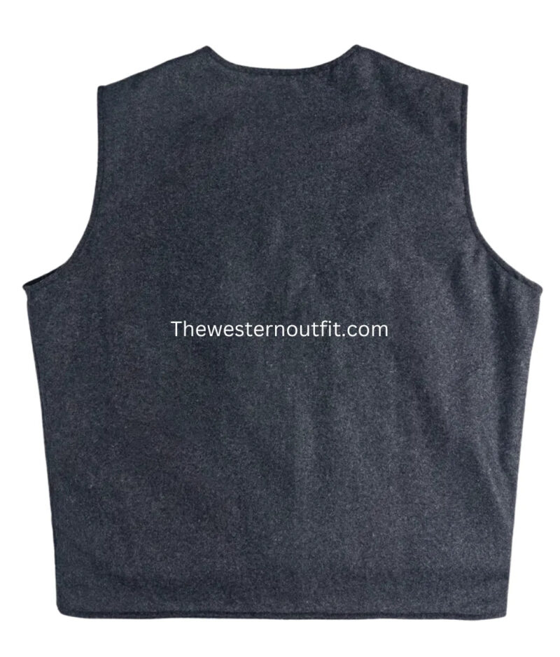 John Dutton Grey Wool Vest