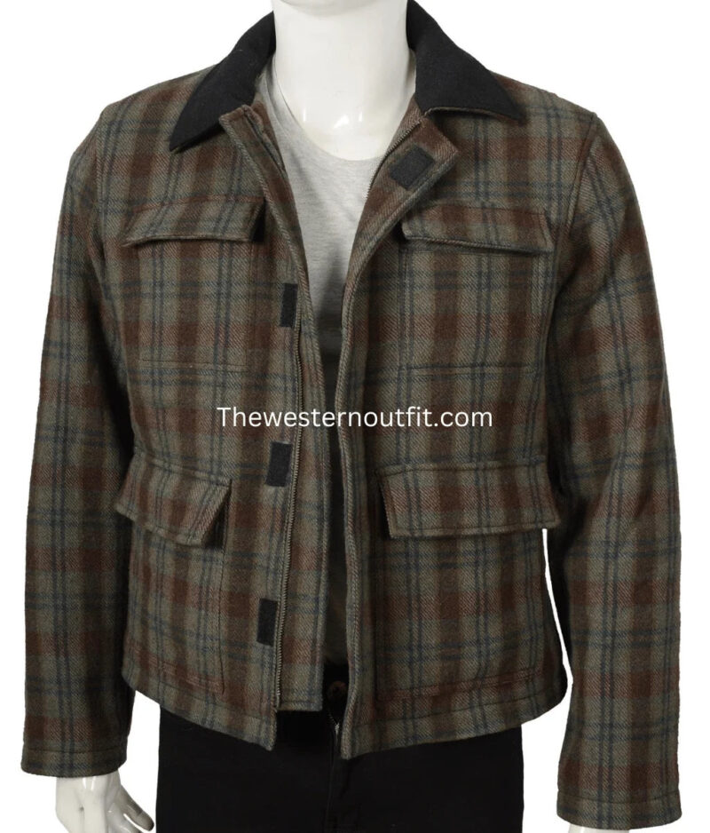 John Dutton Red Plaid Jacket Kevin Costner