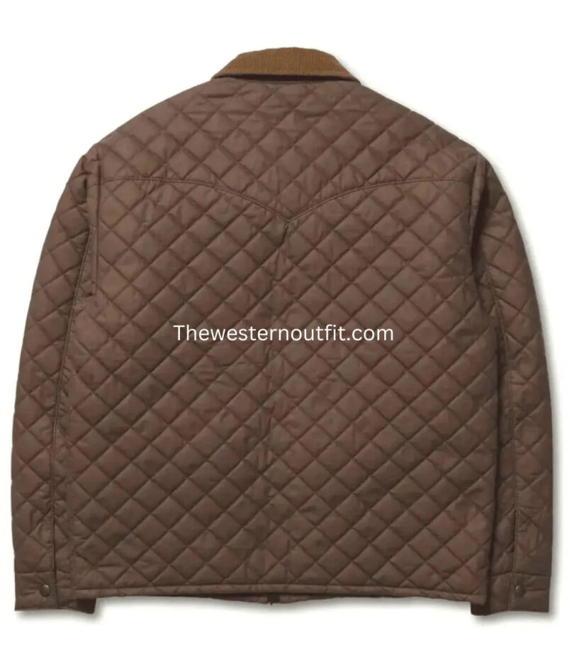 Mens John Dutton Brown Quilted Jacket