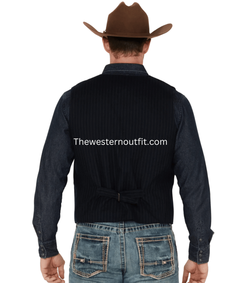 Men’s Pinstripe Capone Wool Vest