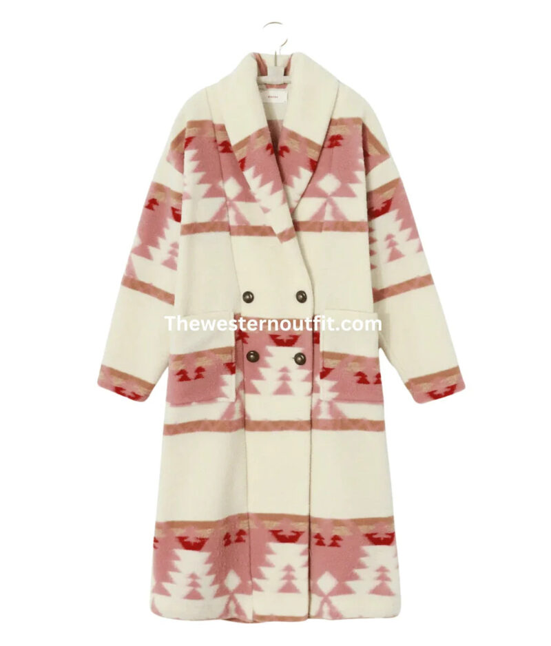 SO5 Beth Dutton Pink Printed Coat