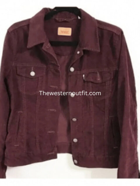 The Ranch Abbys Burgundy Denim Jacket