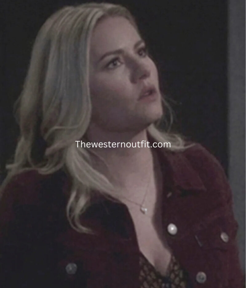 The Ranch Classic Abbys Burgundy Denim Jacket