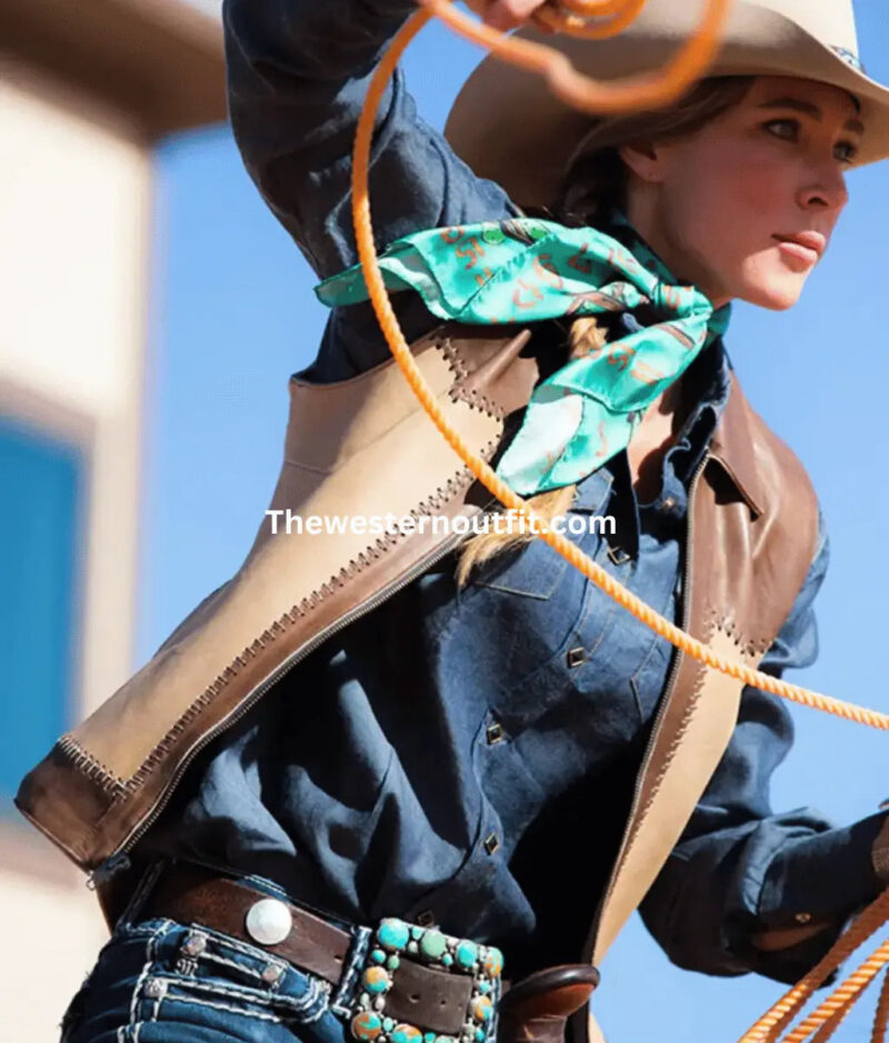 Western Buckskin Bomber Vest
