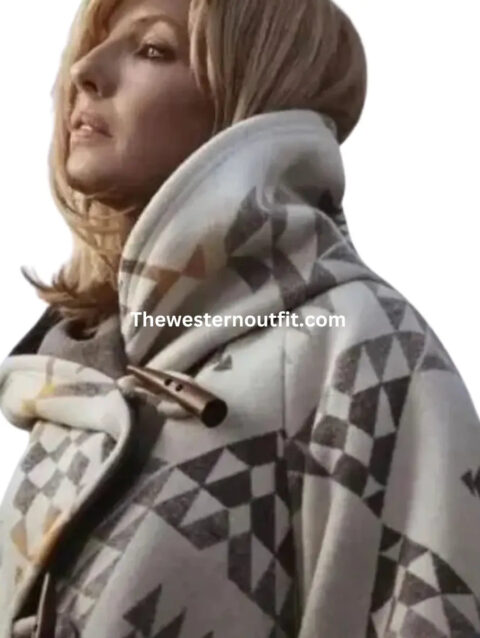 Yellowstone Beth Dutton S05 White Cloak Coat