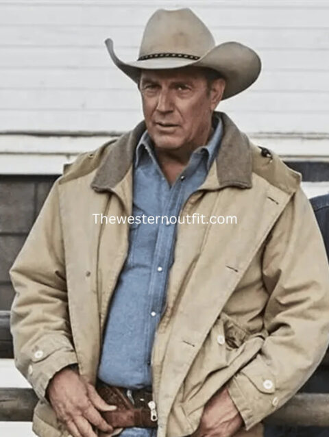 Yellowstone John Dutton Beige Cotton Jacket