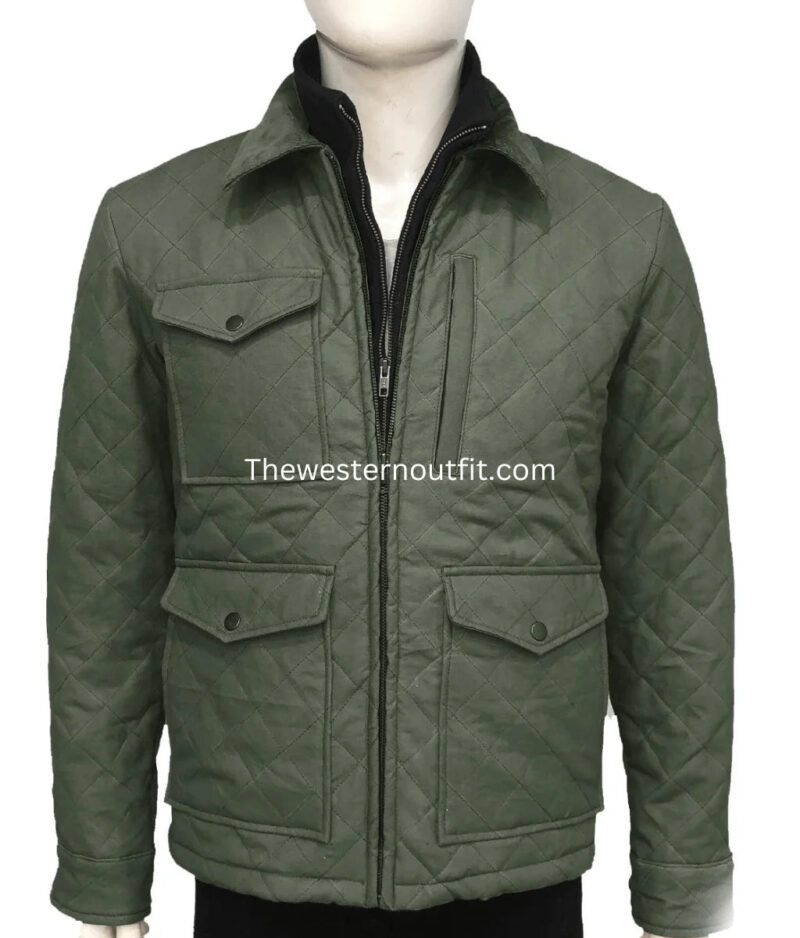 Yellowstone John Dutton Green Quilted Jacket