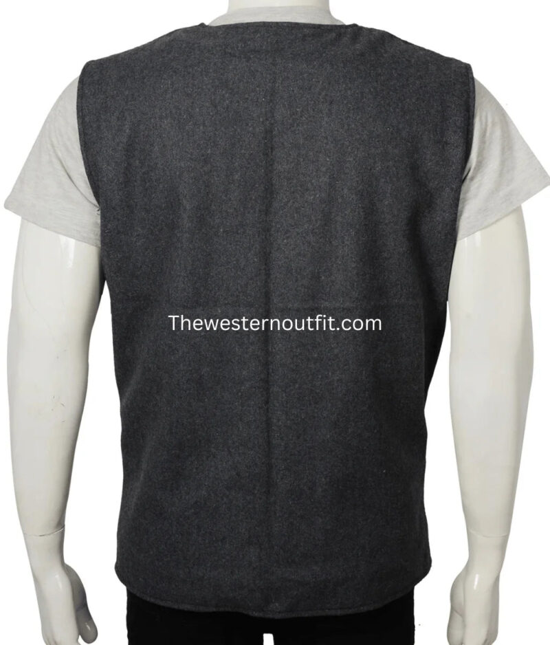 Yellowstone John Dutton Grey Wool Vest