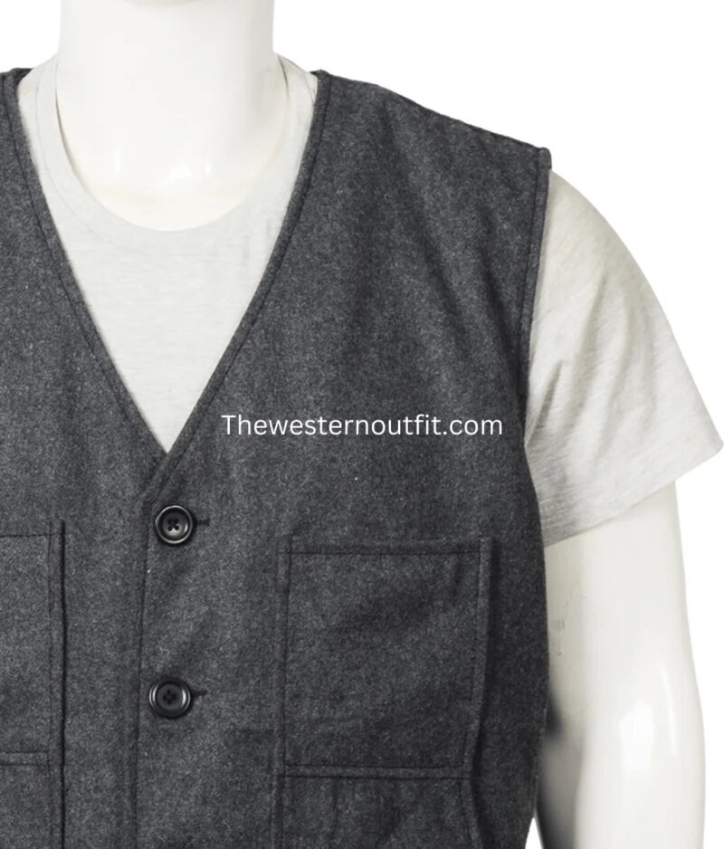 Yellowstone Series John Dutton Grey Vest Wool