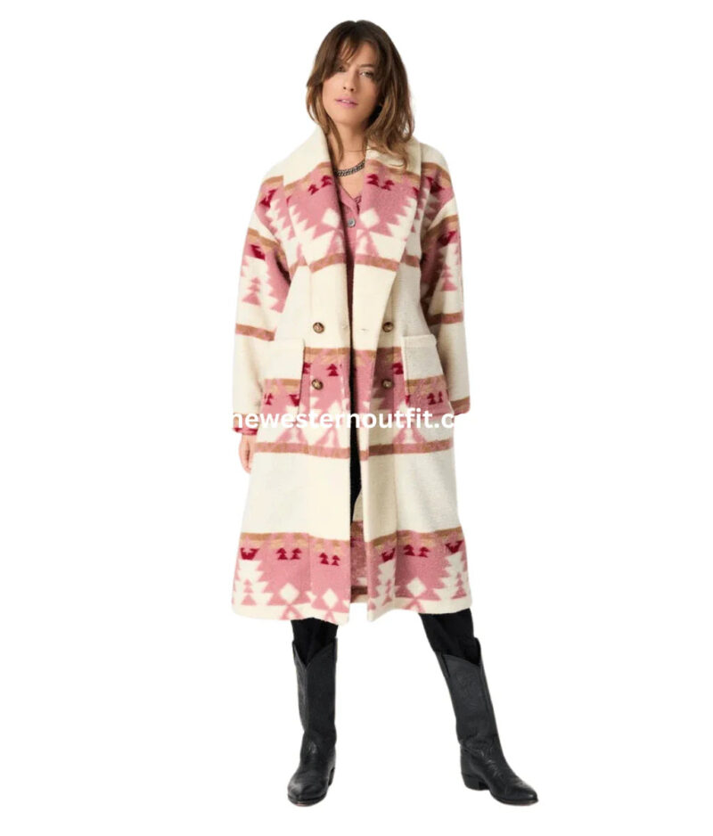 Yellowstone SO5 Beth Dutton Pink Print Coat