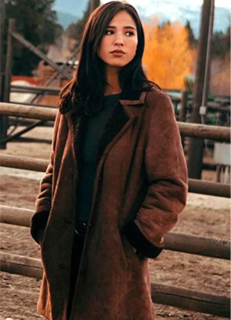 Monica Dutton Suede Leather Coat