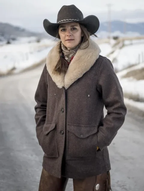 Rip Wheeler Jacket + Beth Shearling Wool Coat