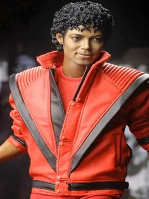 Michael Jackson Thriller Red Leather Jacket-1