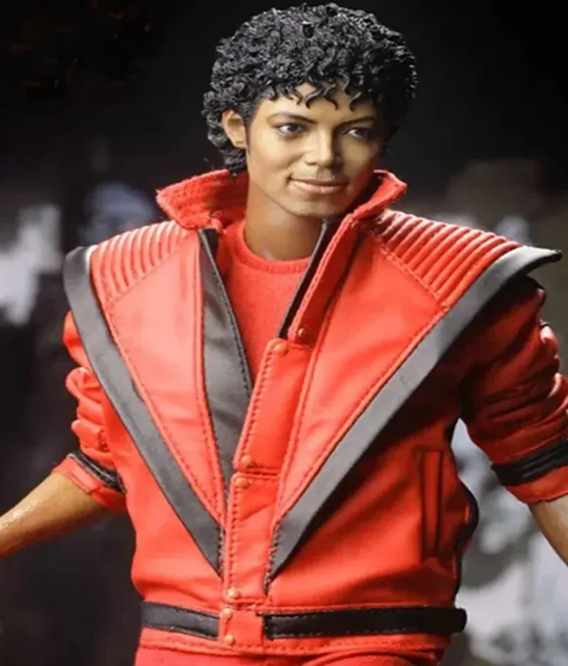 Michael Jackson Thriller Red Leather Jacket-1