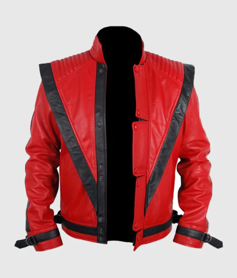 Michael Jackson Thriller Red Leather Jacket-2