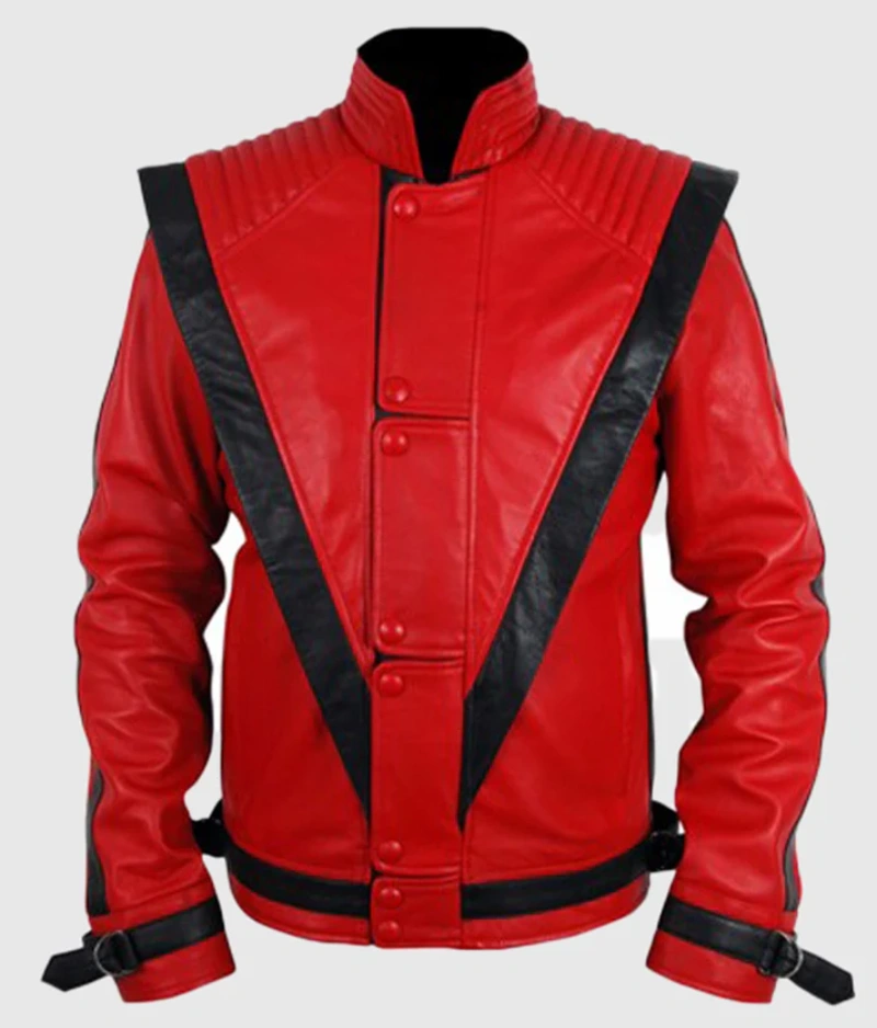 Michael Jackson Thriller Red Leather Jacket-3