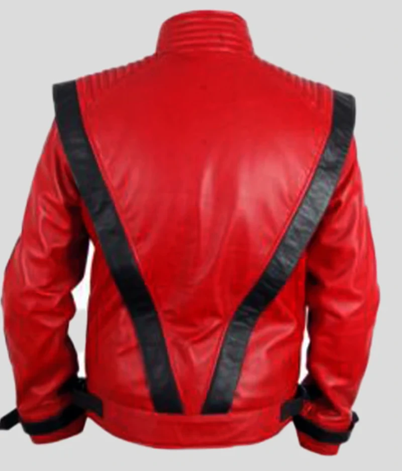 Michael Jackson Thriller Red Leather Jacket-6